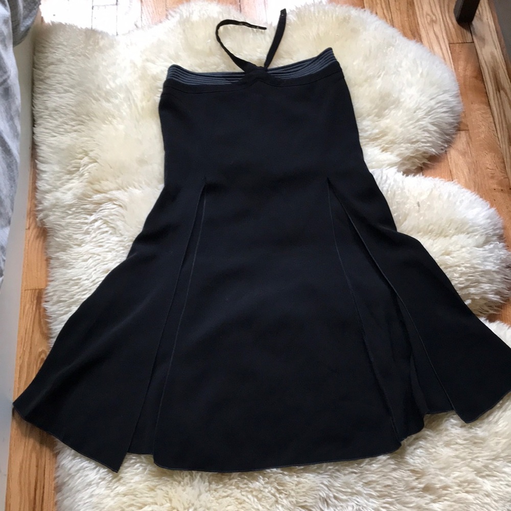 Versace long black skirt